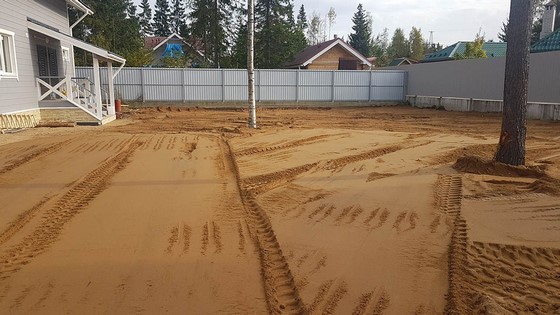 Подъем участка песком или грунтом