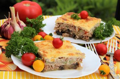 Мусака по-гречески с баклажанами и кабачком — пошаговый рецепт приготовления с фото