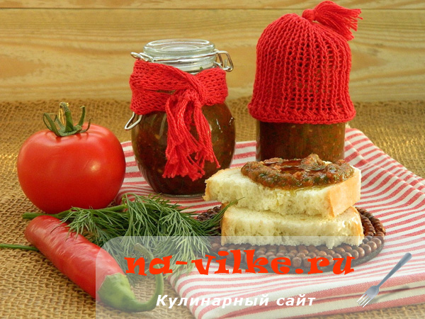 Кавказский томатный соус без варки быстрого приготовления в блендере